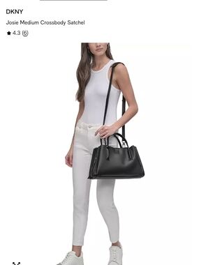 DKNY Josie Medium Crossbody Satchel in Black